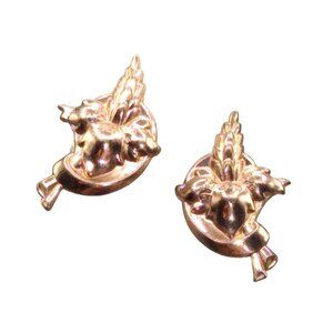 SB Sterling Wildflower Earrings with Rose Gold Vermeil Lupine Delphinium